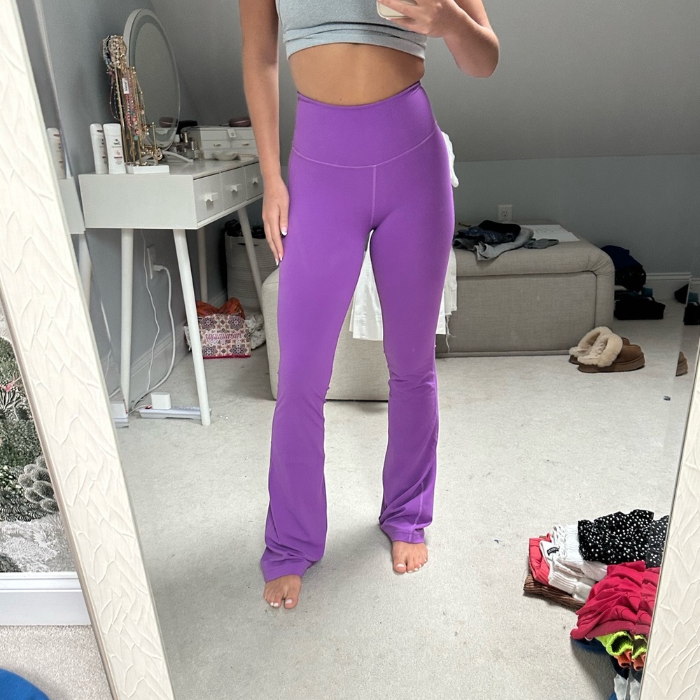 Lululemon Purple High-Waisted Flare Align Leggings